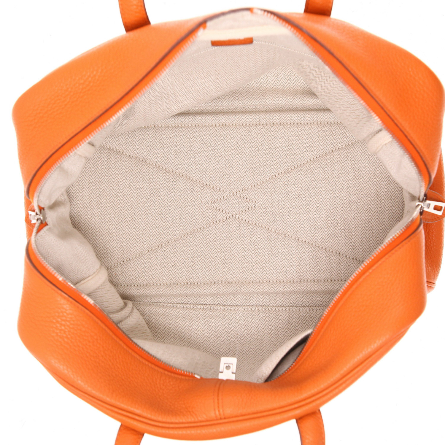 Borsa Hermès  Victoria in pelle togo arancione - Detail D3