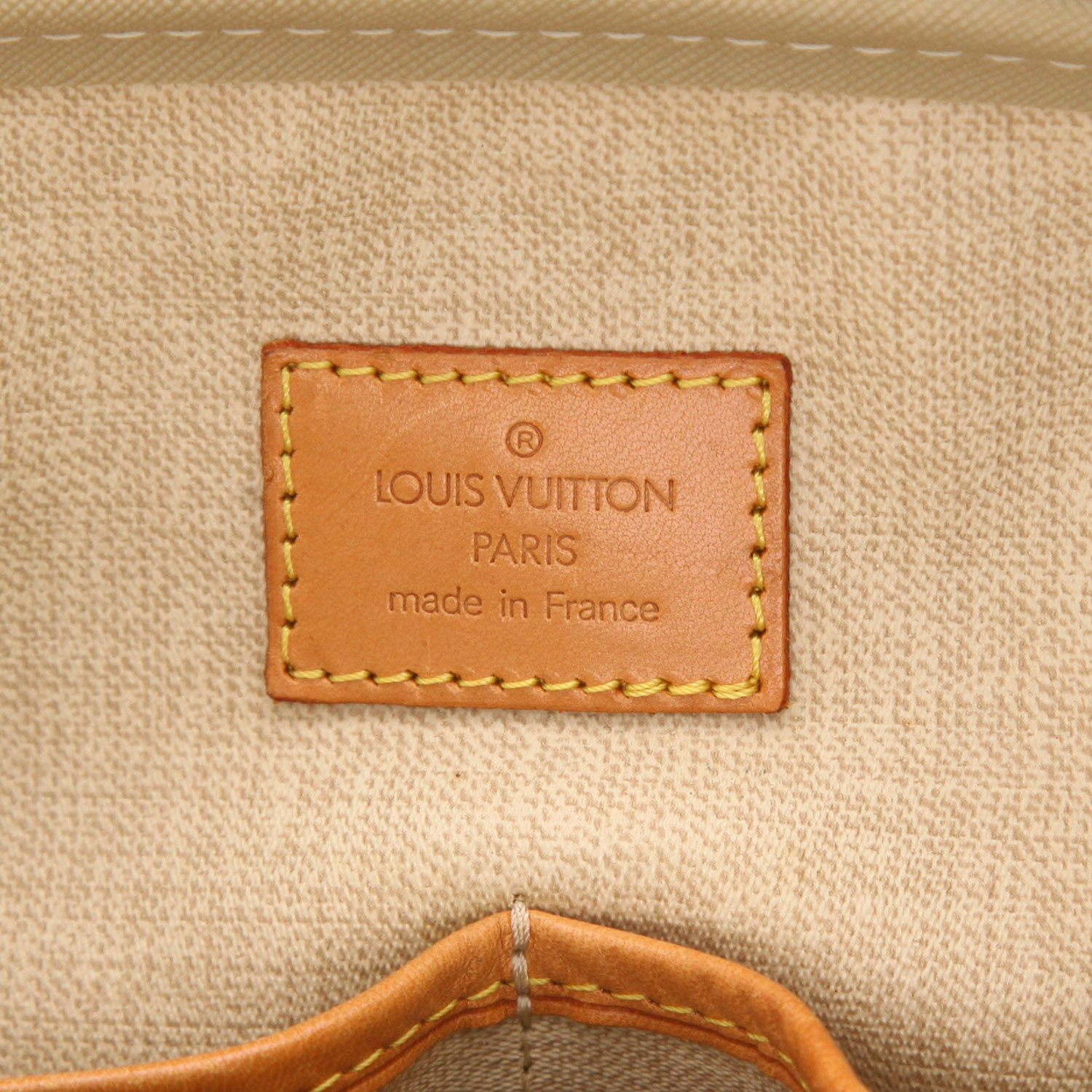 Borsa Louis Vuitton  Trouville in tela Monogram e pelle naturale - Detail D2