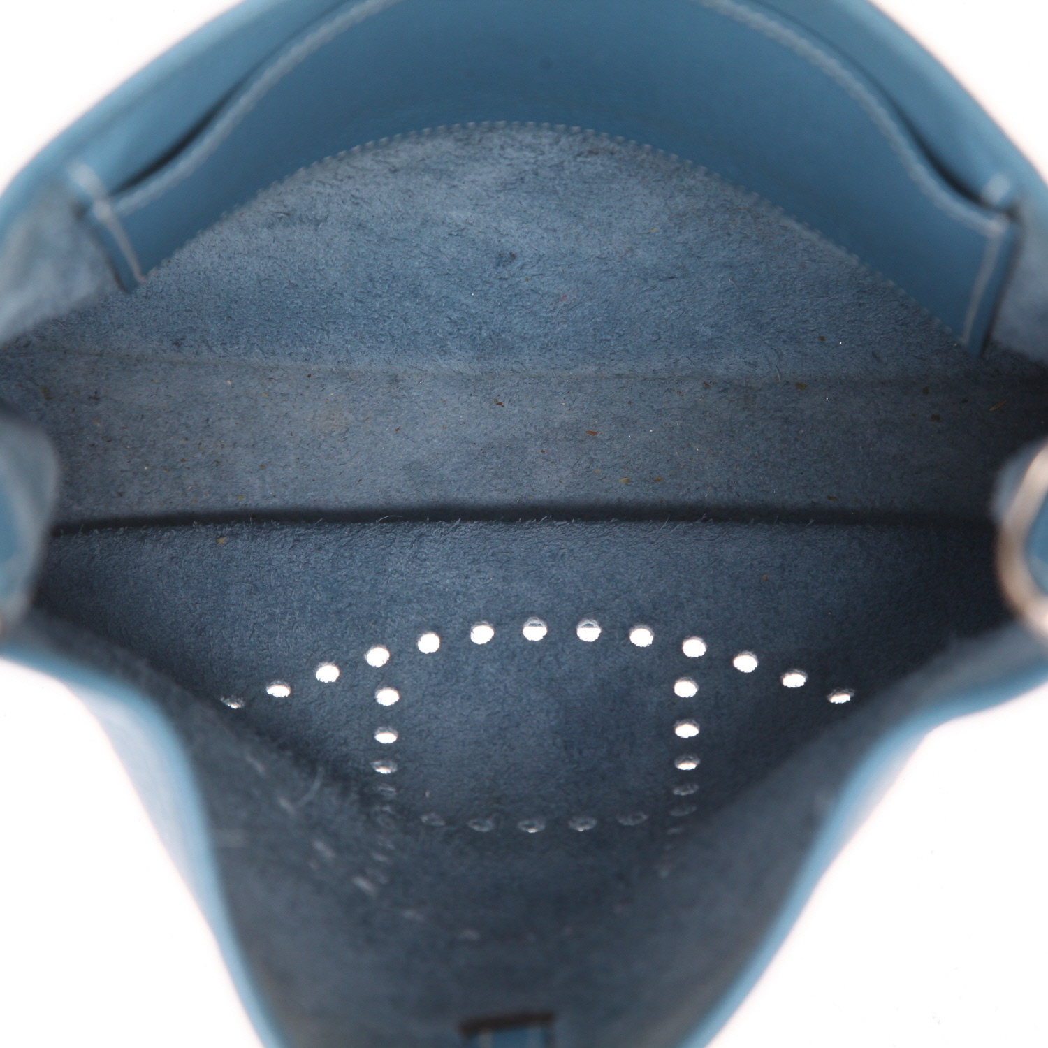 Borsa a tracolla Hermès  Evelyne in pelle togo blu - Detail D3