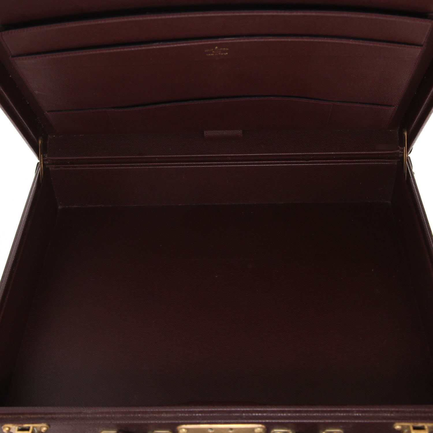 Valise Louis Vuitton  President en cuir taiga marron - Detail D3