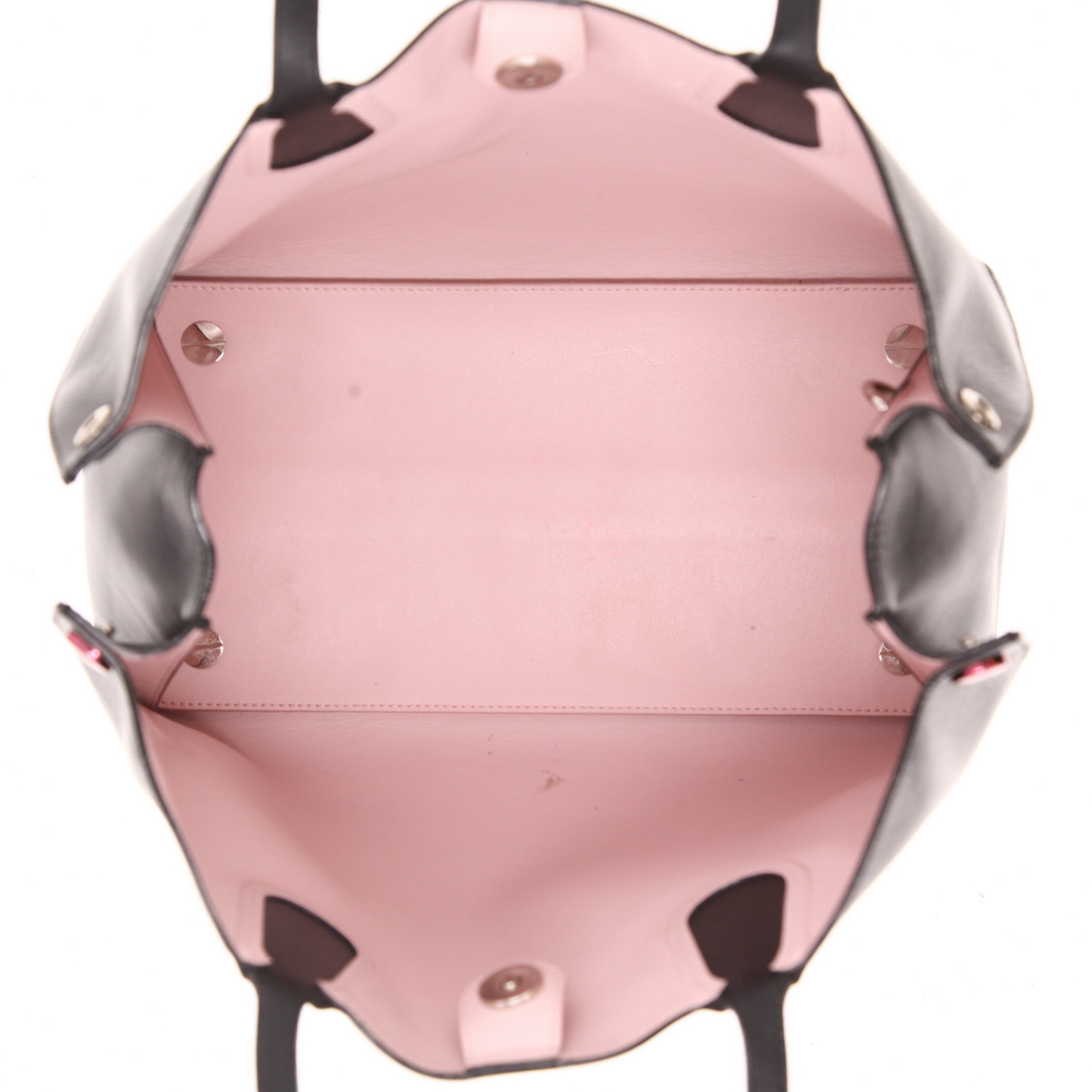 Bolso Cabás Dior  Dior Addict cabas en cuero negro y rosa pálido - Detail D3