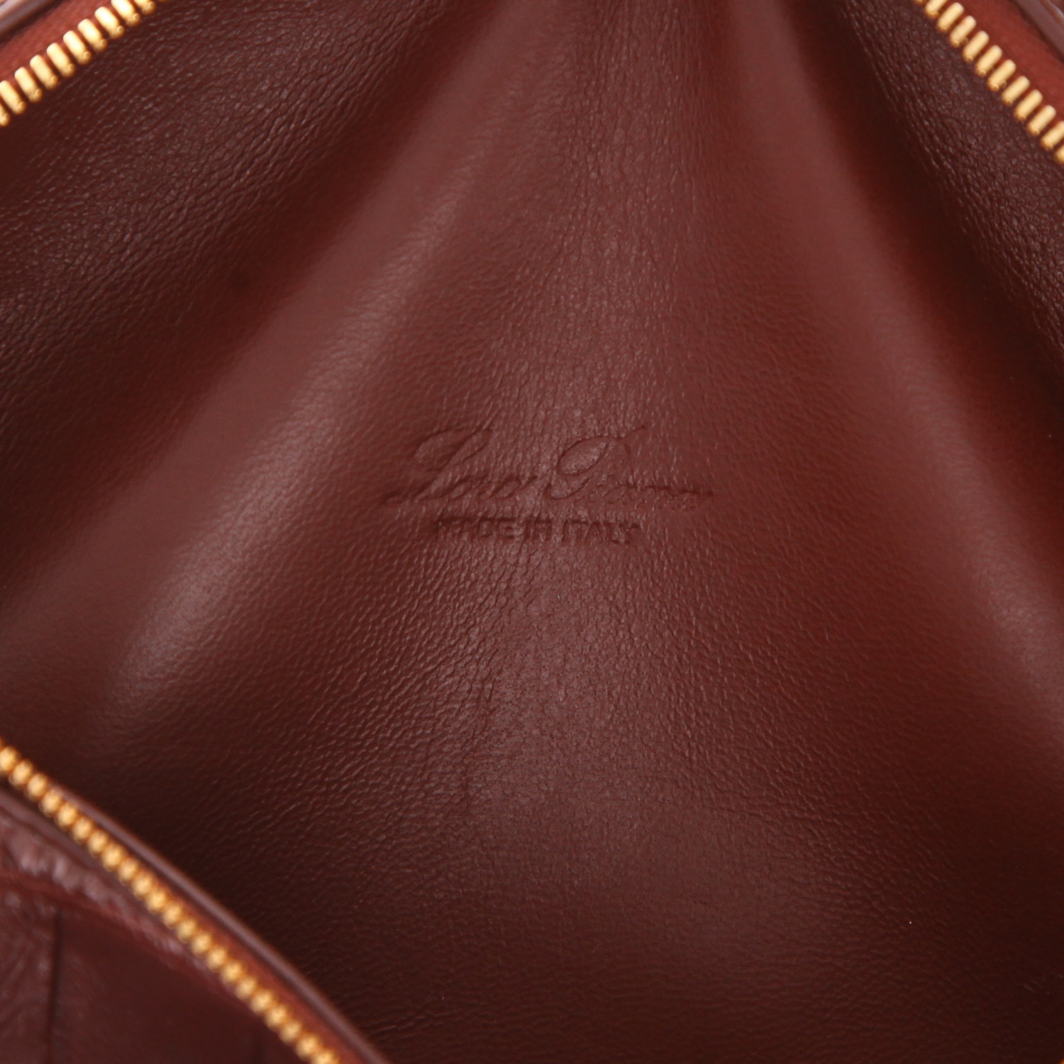 Borsa a tracolla Loro Piana  Extra Pocket L19 in pelle di alligatore Bordeaux - Detail D2