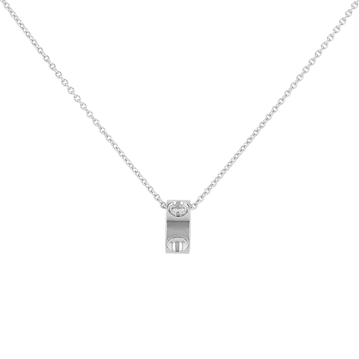 Louis Vuitton Empreinte necklace in white gold and diamond - Detail D1
