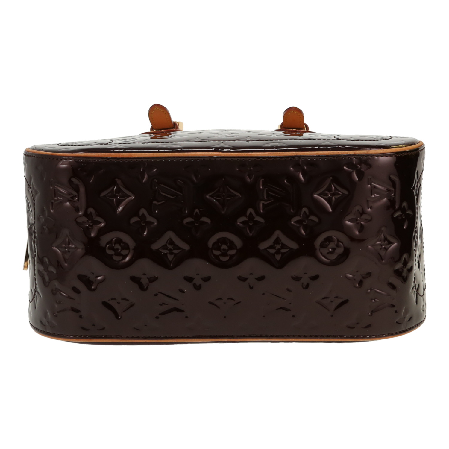 Borsa Louis Vuitton  Summit Drive in pelle verniciata monogram plum e pelle naturale - Detail D1