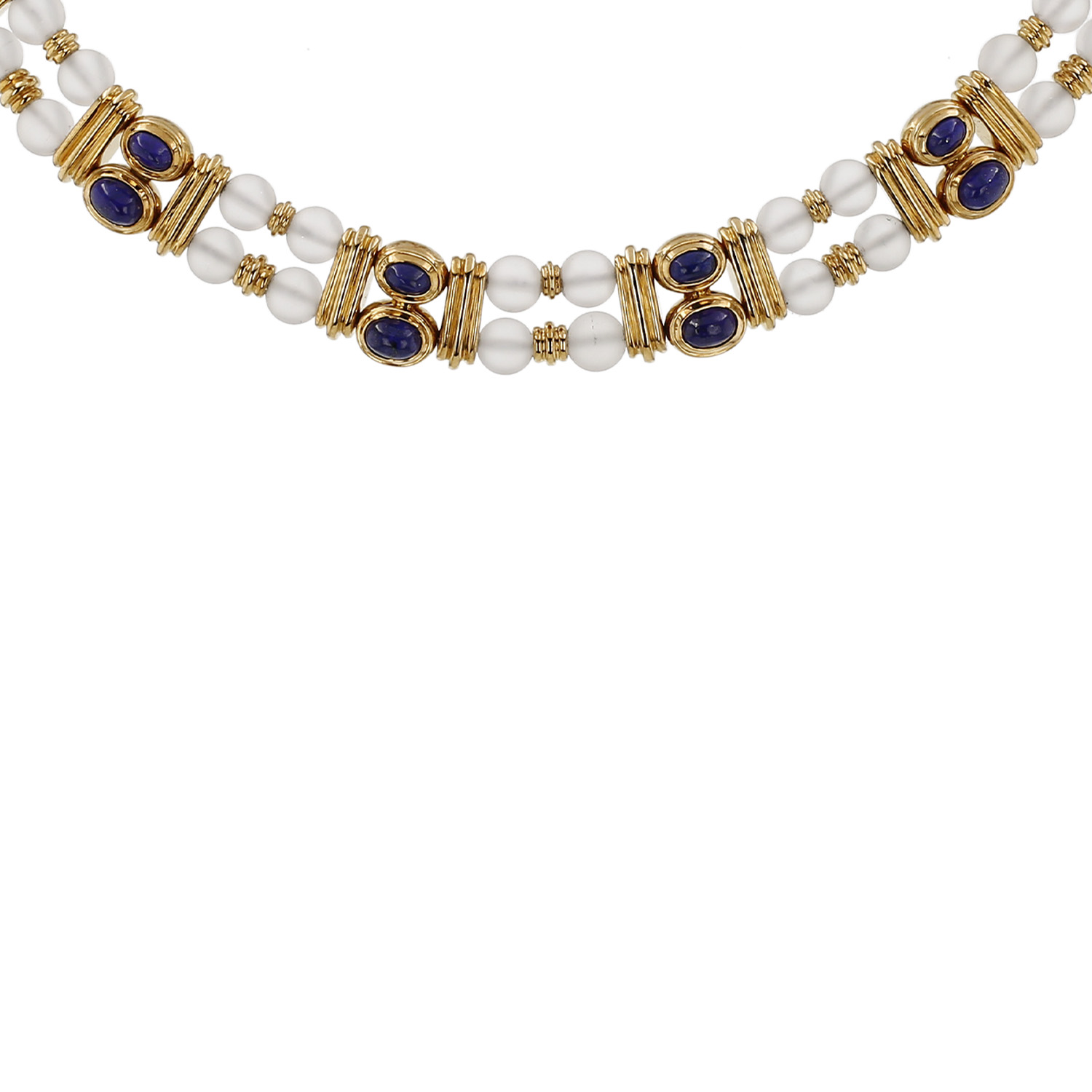 Collier années 1980 Boucheron en or jaune, cristal de roche et
