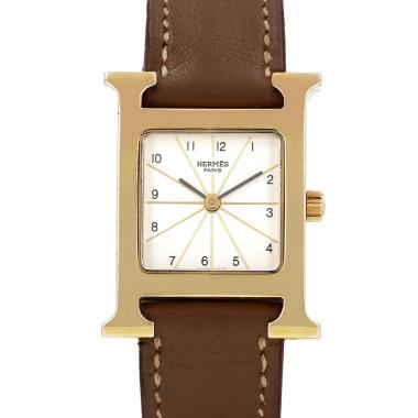 Orologio Hermès Heure H in oro placcato e acciaio Circa 2010
