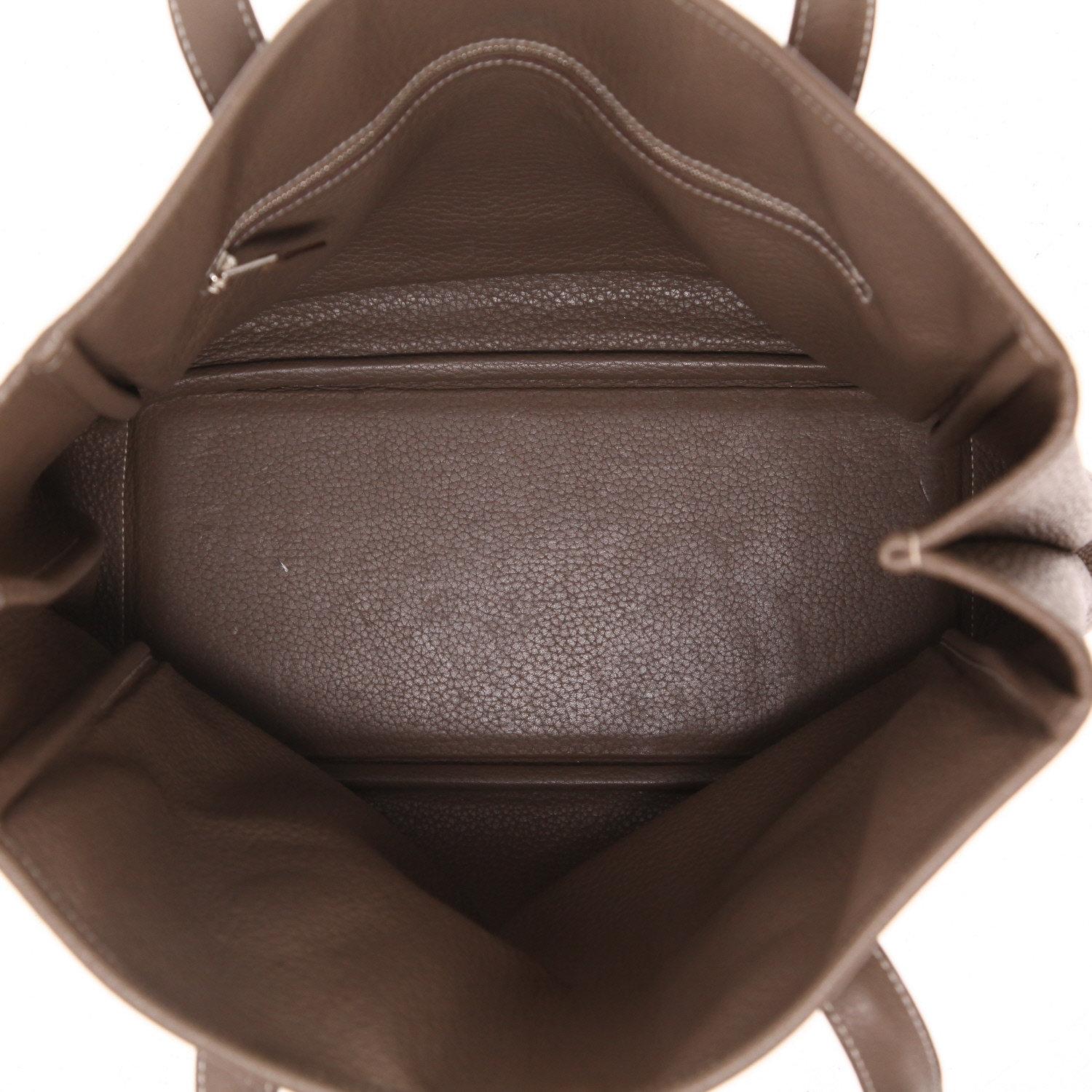 Shopping bag Hermès  Victoria in pelle togo etoupe - Detail D3