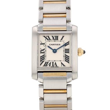 Orologio Cartier Tank Française modello piccolo  in oro e acciaio Ref: Cartier - 2384  Circa 2000