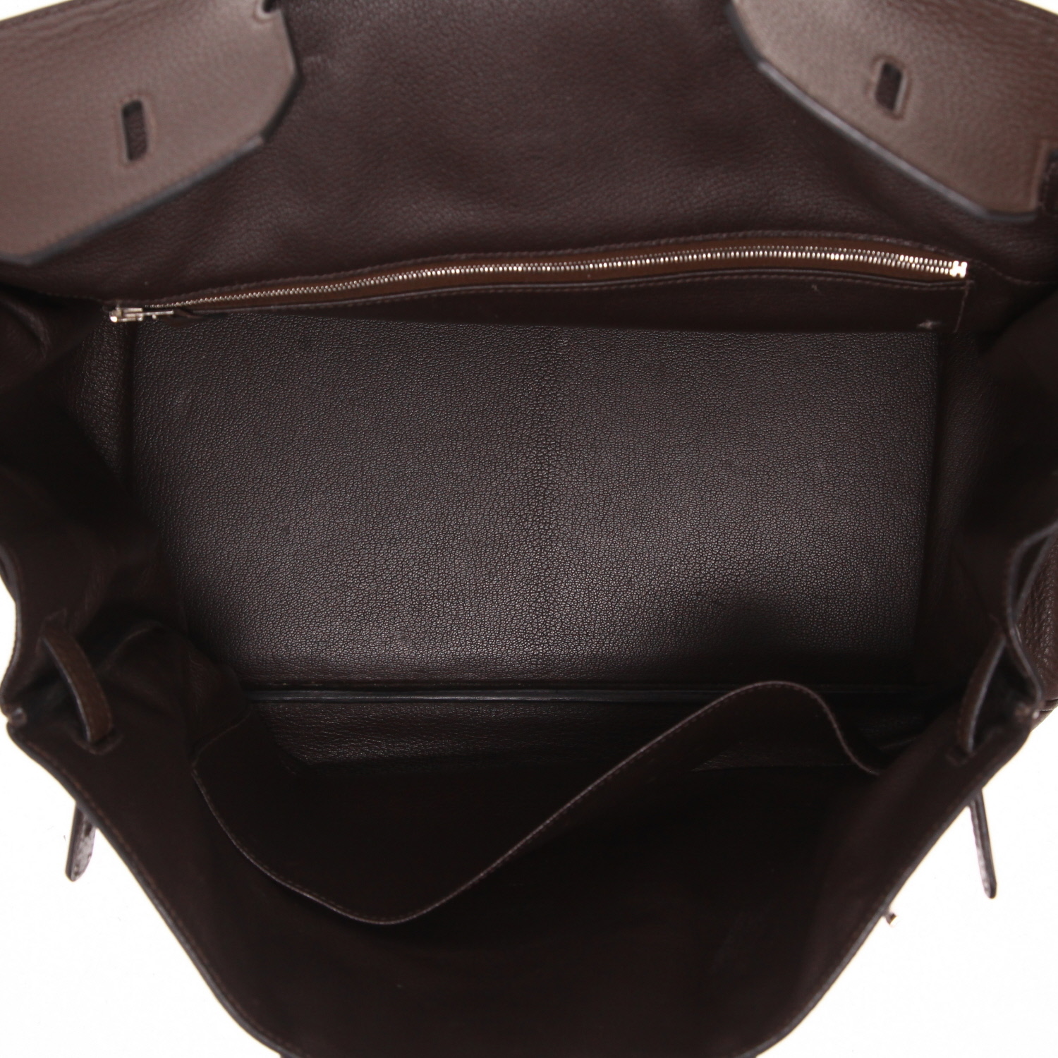 Bolso de mano Hermès  Birkin 40 cm en cuero togo marrón - Detail D3