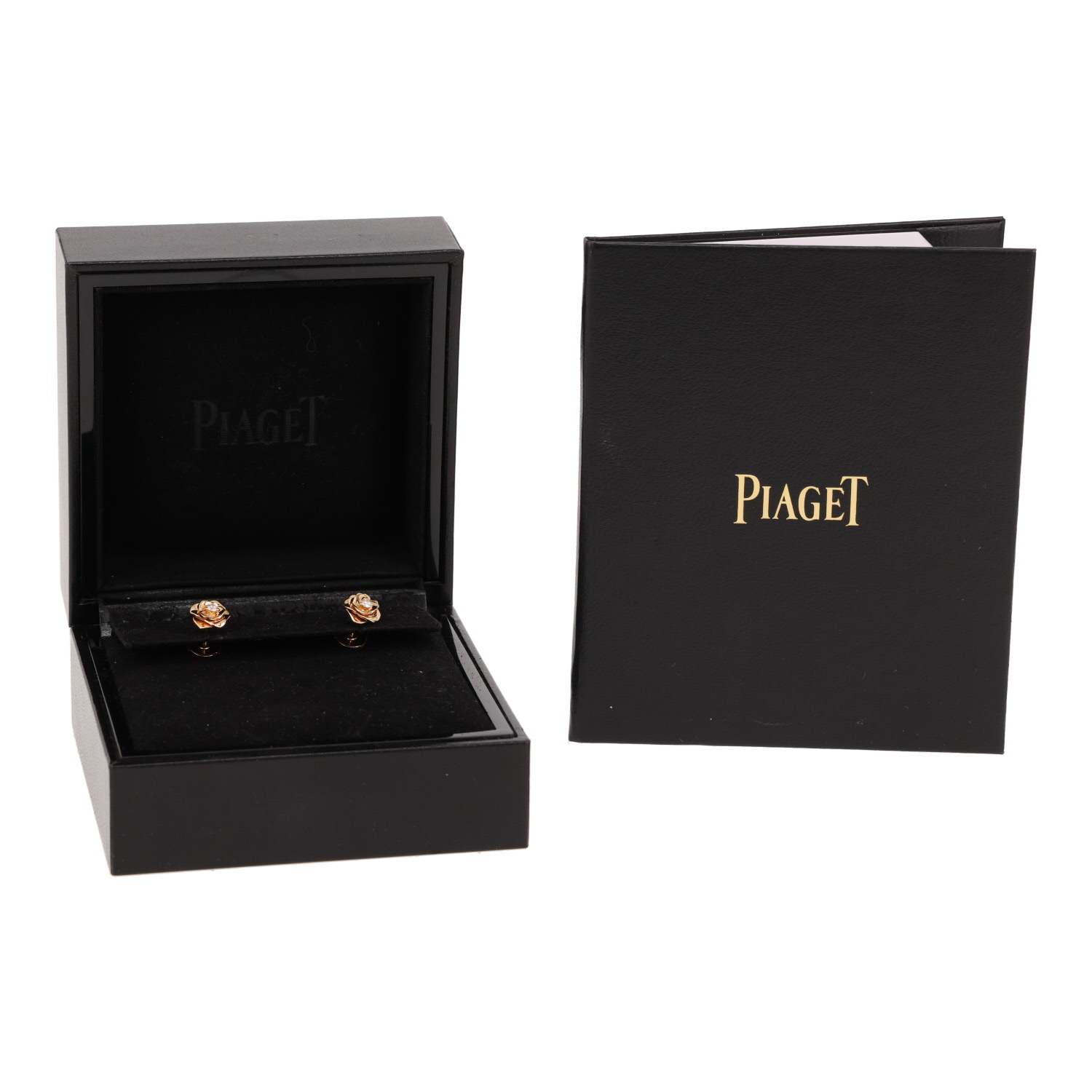 Pendientes Piaget Rose de oro amarillo y diamantes - Detail D2
