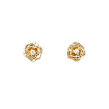Pendientes Piaget Rose de oro amarillo y diamantes
