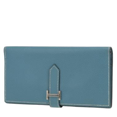 Hermès  Dogon wallet  in blue jean epsom leather