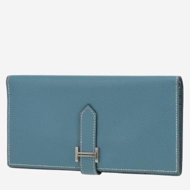 Hermès  Dogon wallet  in blue jean epsom leather