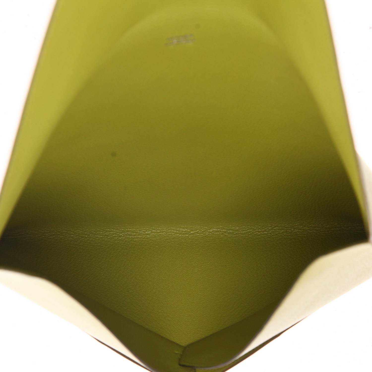 Pochette Hermès  Enveloppe modello grande  in pelle Mysore verde anice - Detail D3