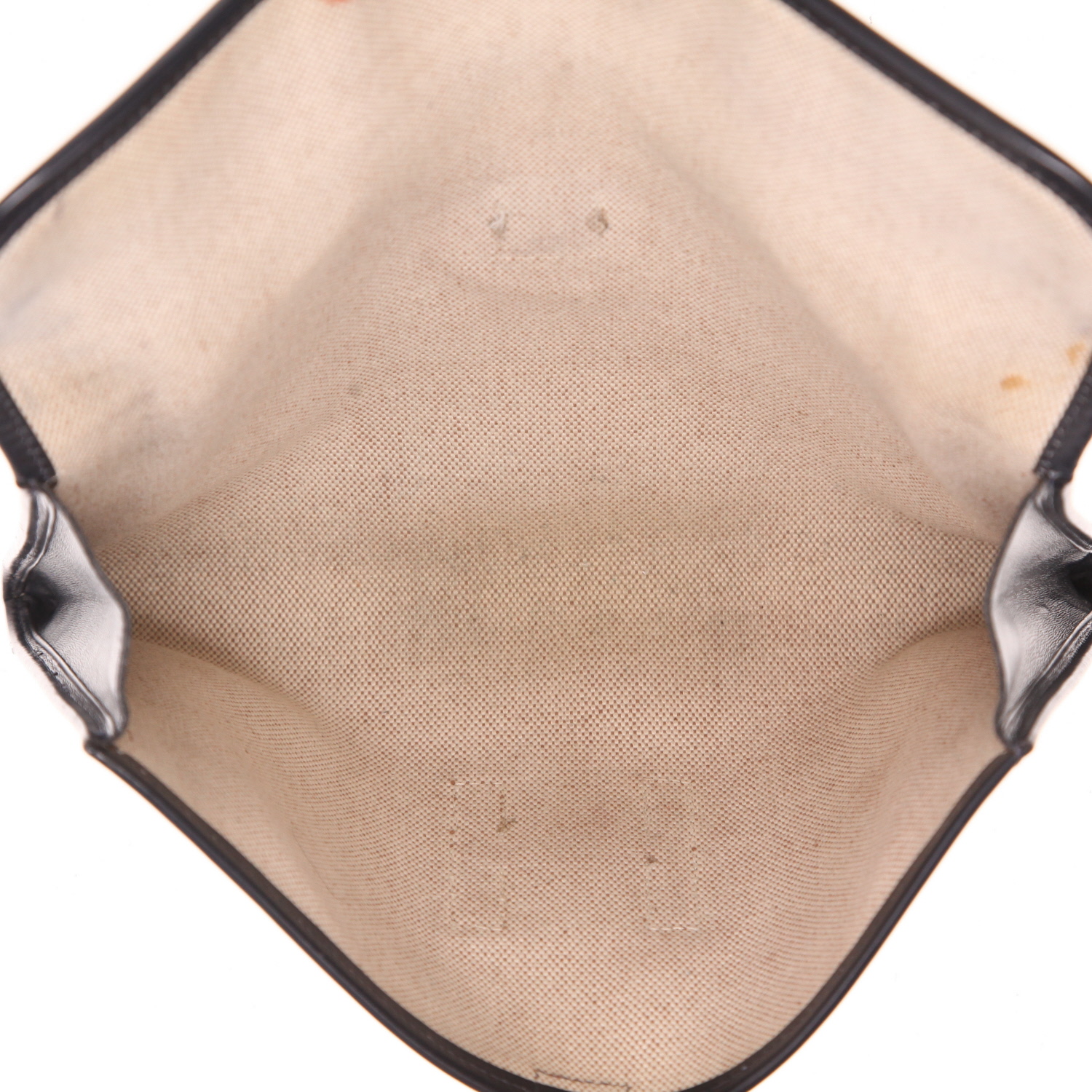 Bolsito de mano Hermès  Jige en cuero box azul marino - Detail D3