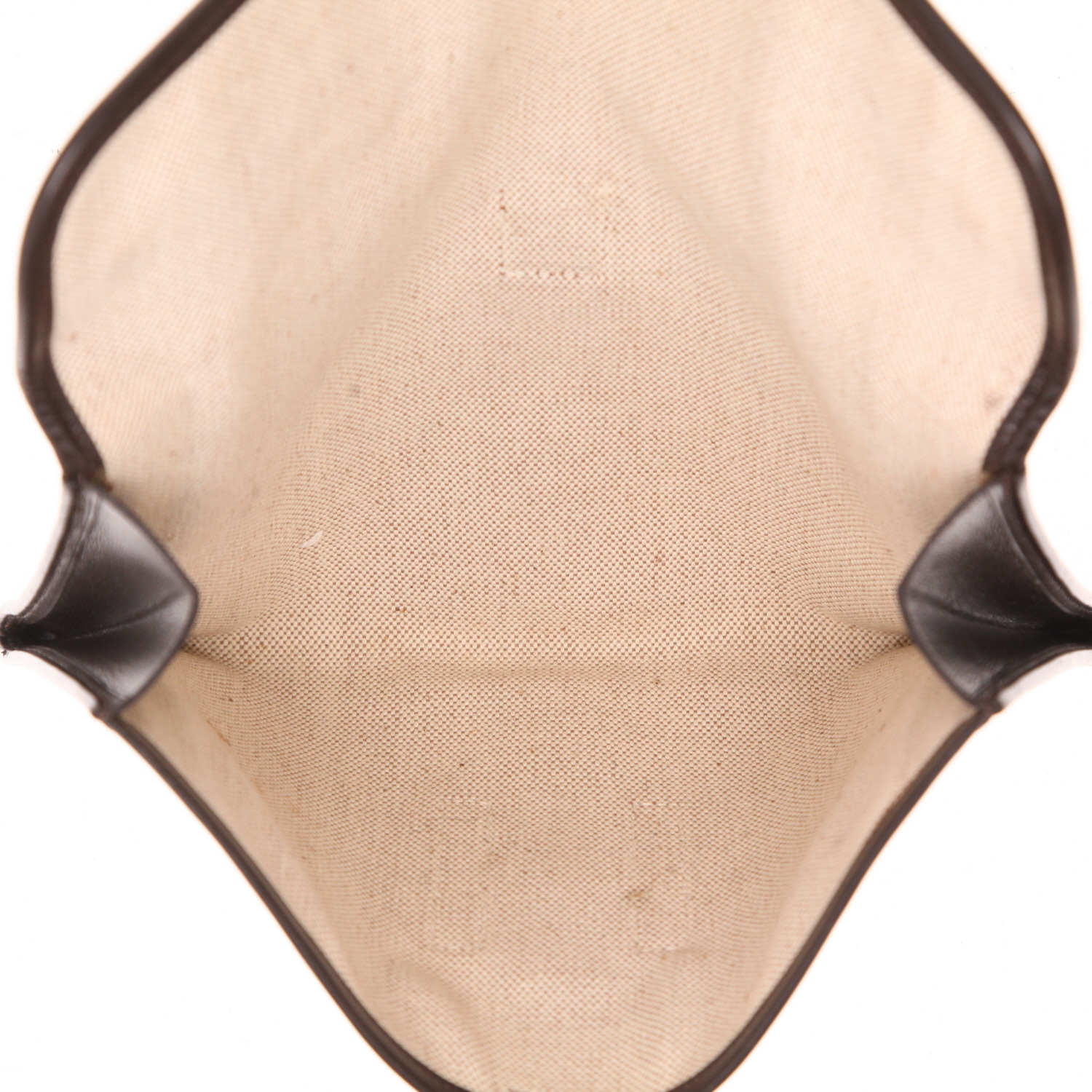 Bolsito de mano Hermès  Jige en cuero box marrón - Detail D3