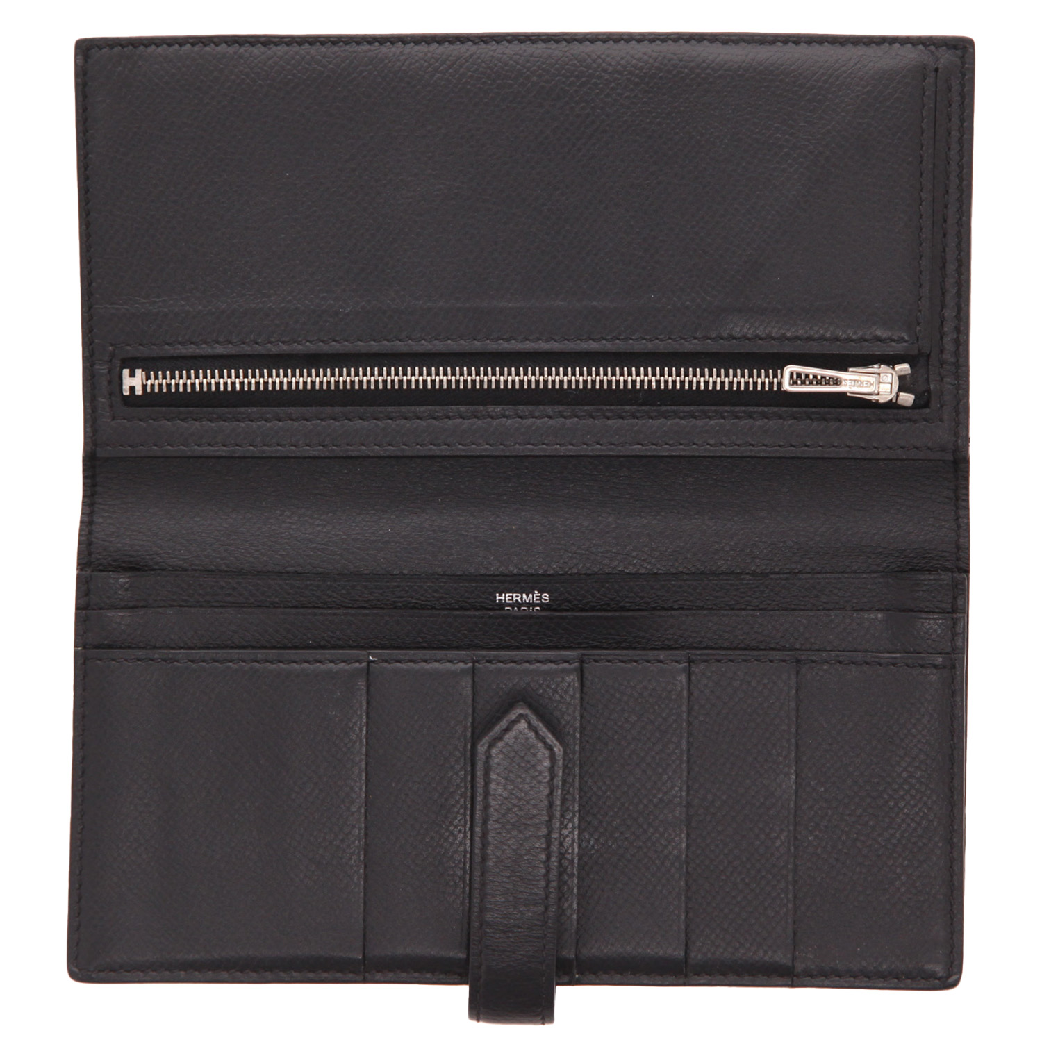 Portafogli Hermès  Bearn in pelle Epsom nera - Detail D3