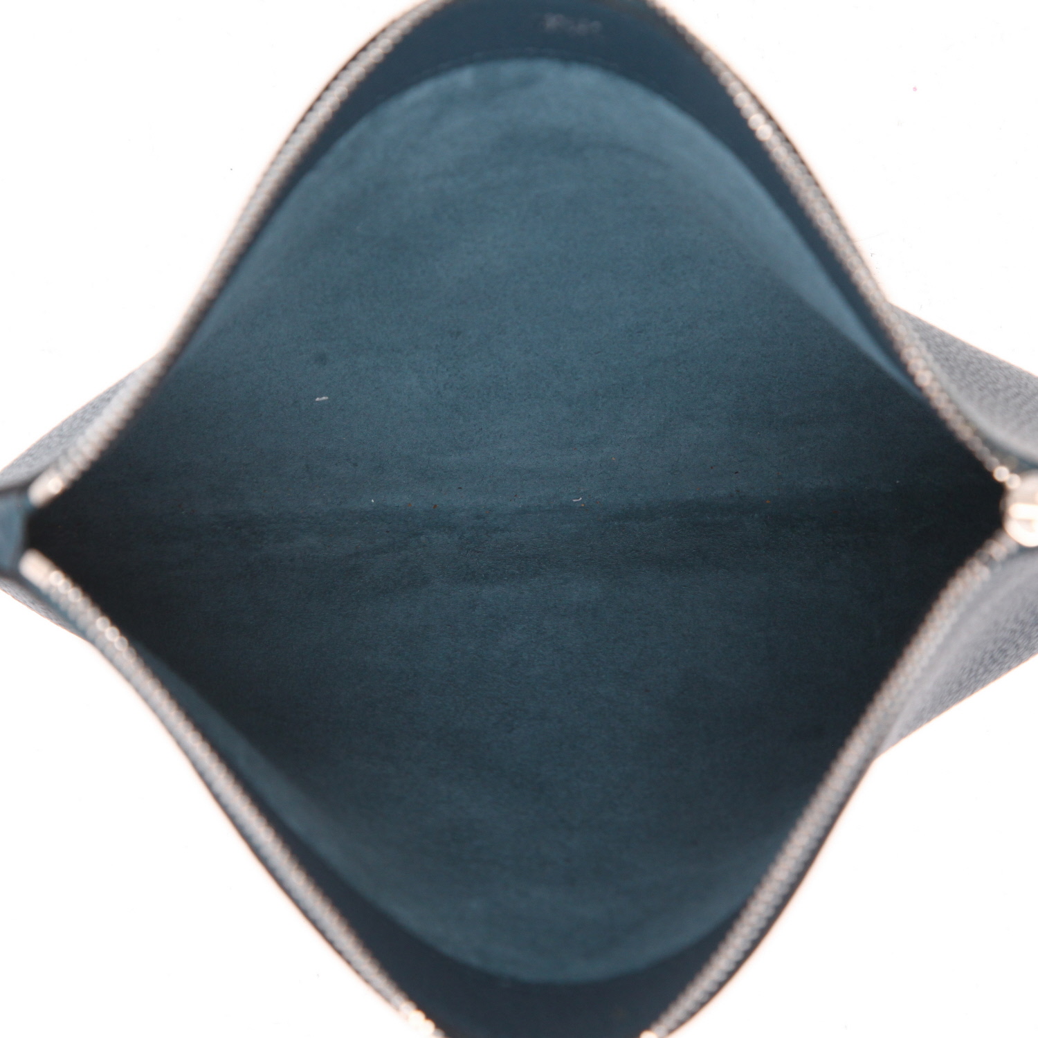 Bolsito de mano Hermès   en cuero togo Azul Océano - Detail D3