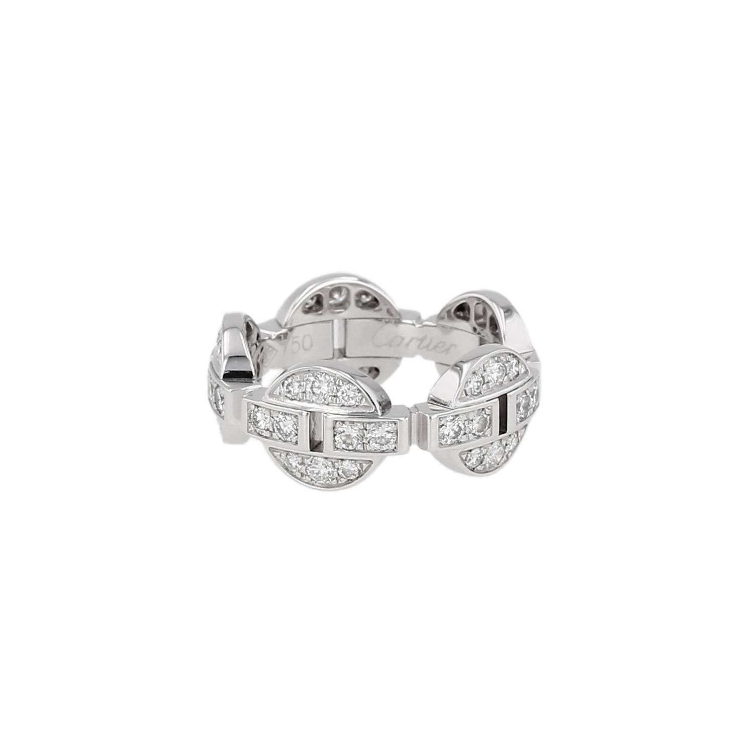 Bague Cartier Himalia or blanc diamants occasion