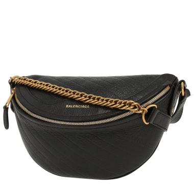 Balenciaga  Souvenir shoulder bag  in black leather