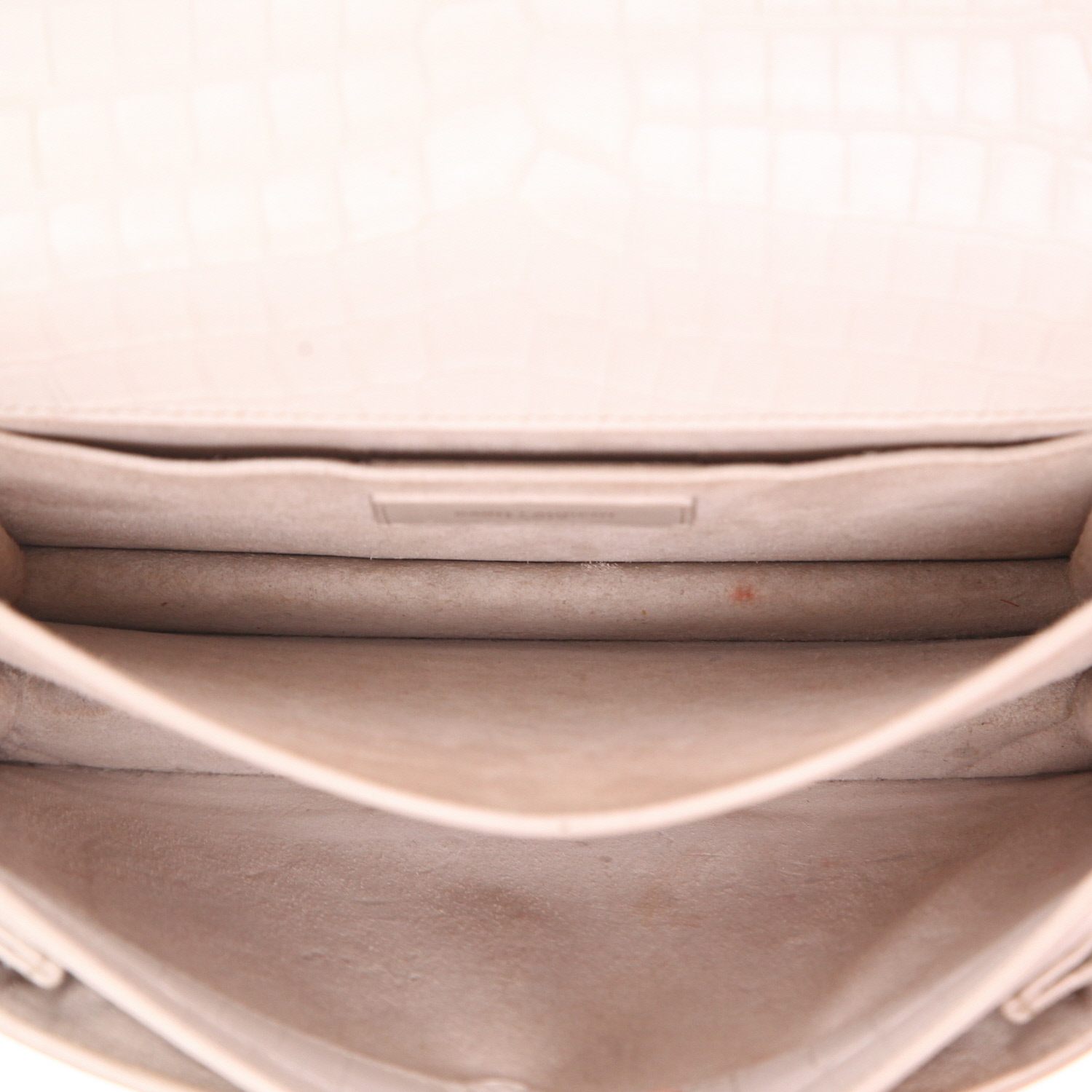 Sac bandoulière Saint Laurent  Sunset moyen modèle  en cuir blanc - Detail D3