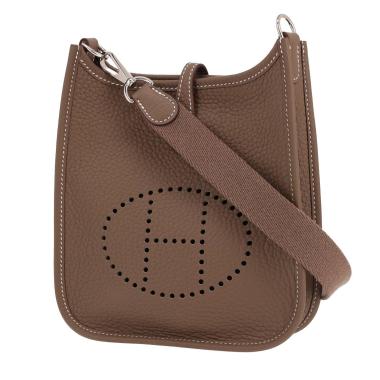 Borsa a tracolla Hermès  Evelyne 16 cm in pelle taurillon clemence etoupe