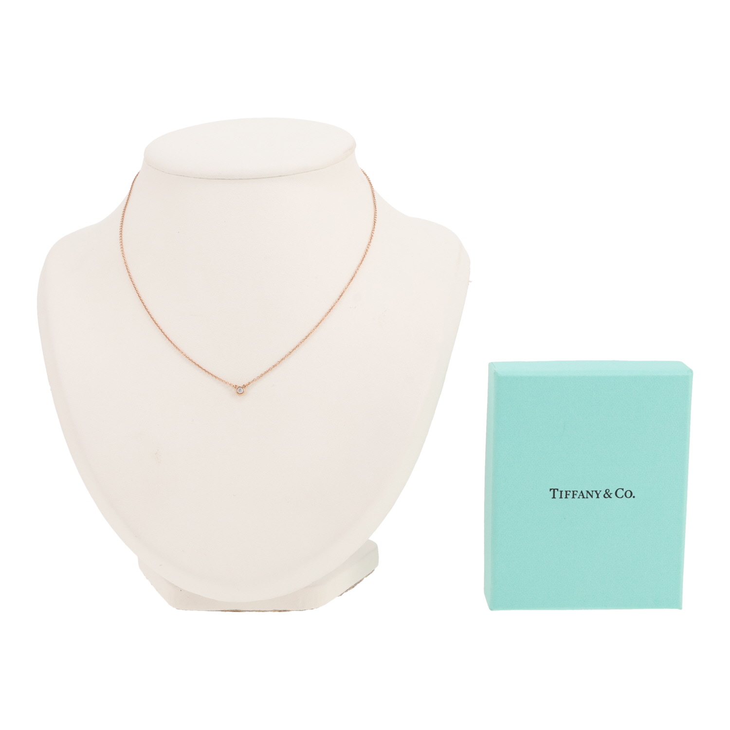 Collier Tiffany & Co Diamonds By The Yard en or rose et diamant - Detail D2