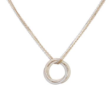 Pendentif Cartier Trinity en 3 ors et diamants