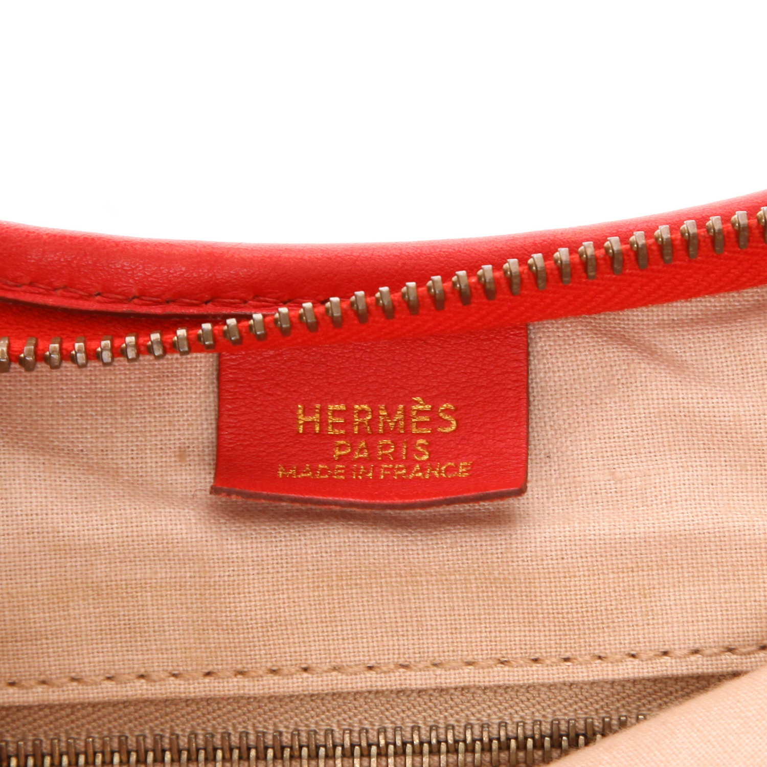 Bolso de mano Hermès  Goa en cuero togo rojo - Detail D2