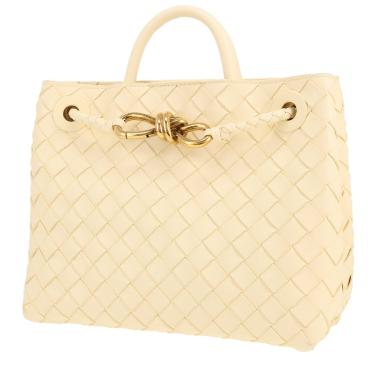 Sac bandoulière Bottega Veneta  Andiamo en cuir intrecciato jaune