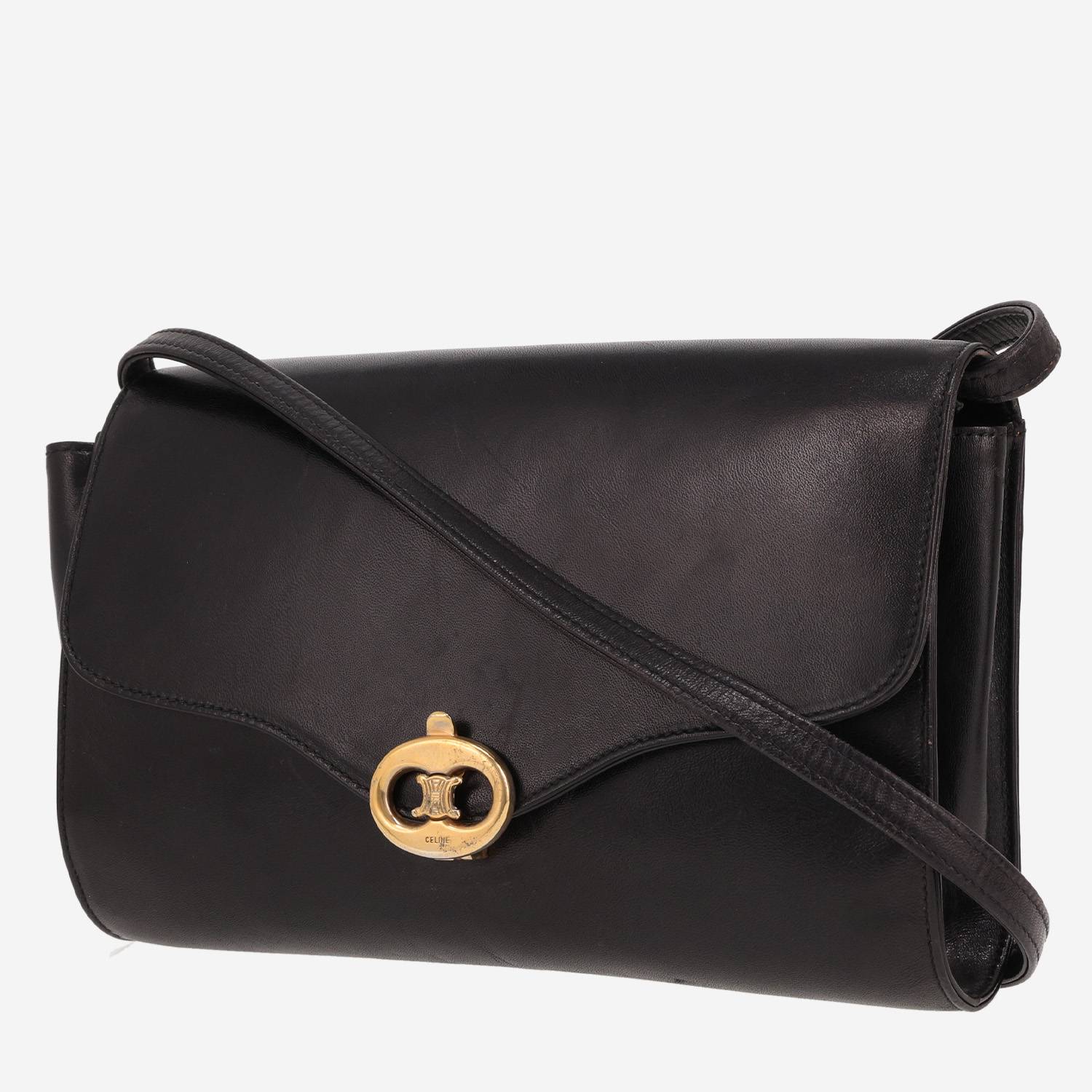 Borsa a tracolla Celine vintage in pelle nera