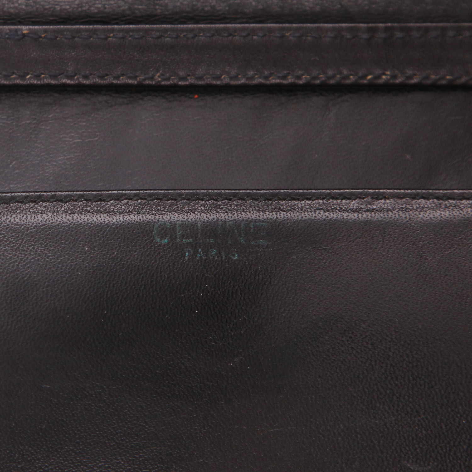 Bolso bandolera Celine vintage de piel negra - Detail D2