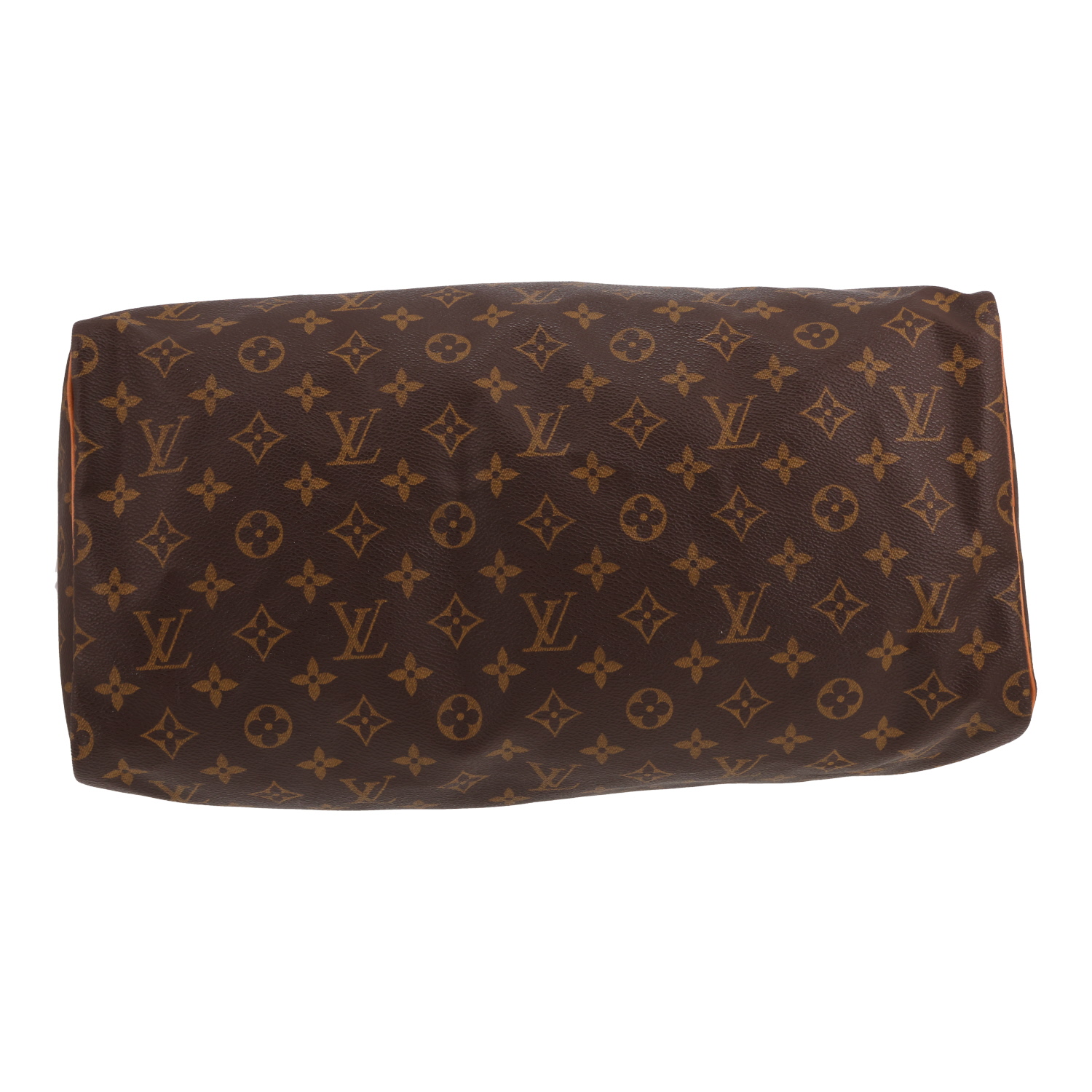 Borsa Louis Vuitton Speedy 40 in tela Monogram marrone e pelle naturale - Detail D1