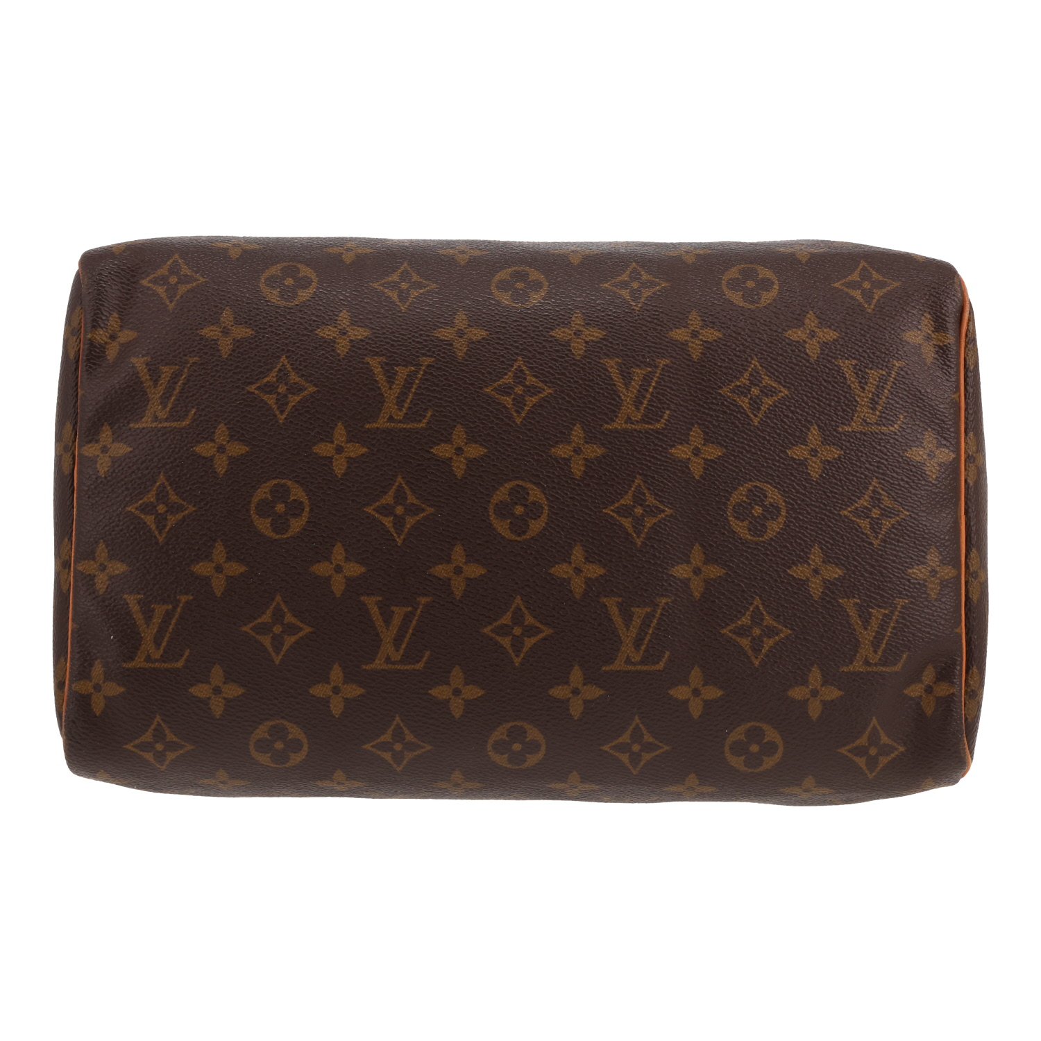 Bolso de mano Louis Vuitton  Speedy 30 en lona Monogram marrón y cuero natural - Detail D1