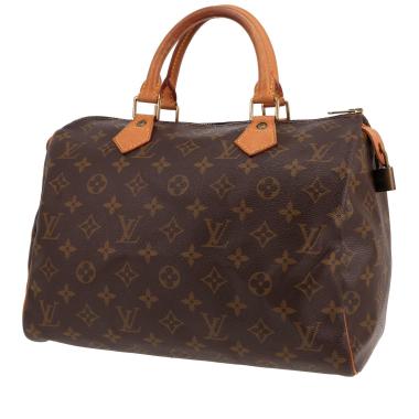 Borsa Louis Vuitton  Speedy 30 in tela monogram marrone e pelle naturale