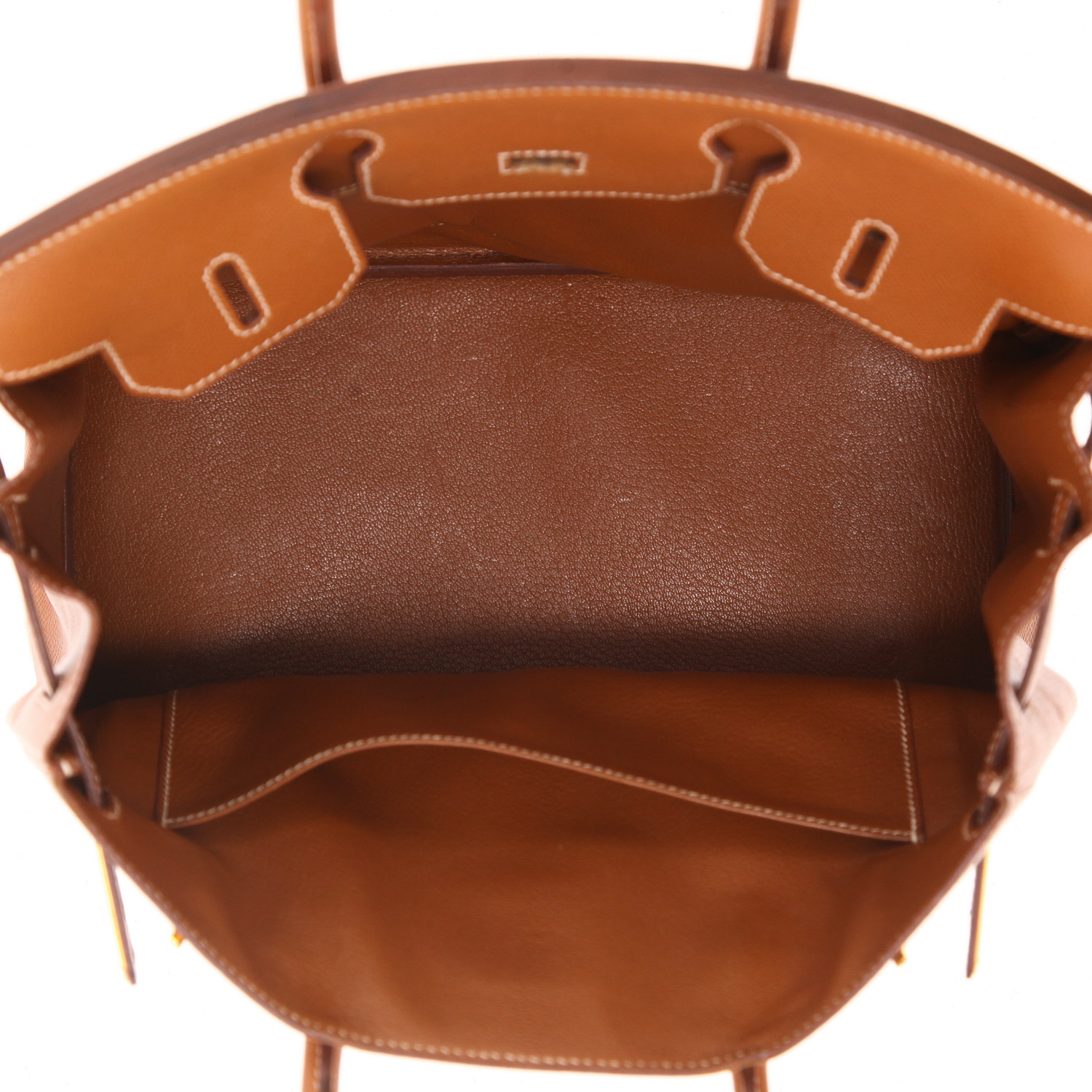 Hermès Birkin 30 cm handbag in Courchevel Gold leather - Detail D3