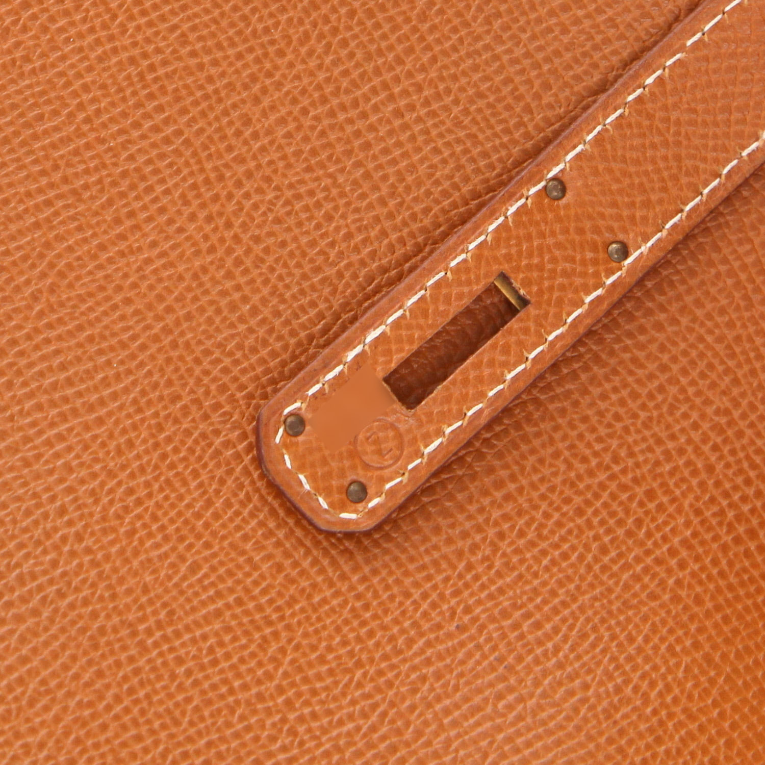 Bolso Hermès Birkin de 30 cm en piel Courchevel Gold - Detail D4