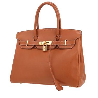 Borsa Hermès Birkin da 30 cm in pelle Courchevel Gold