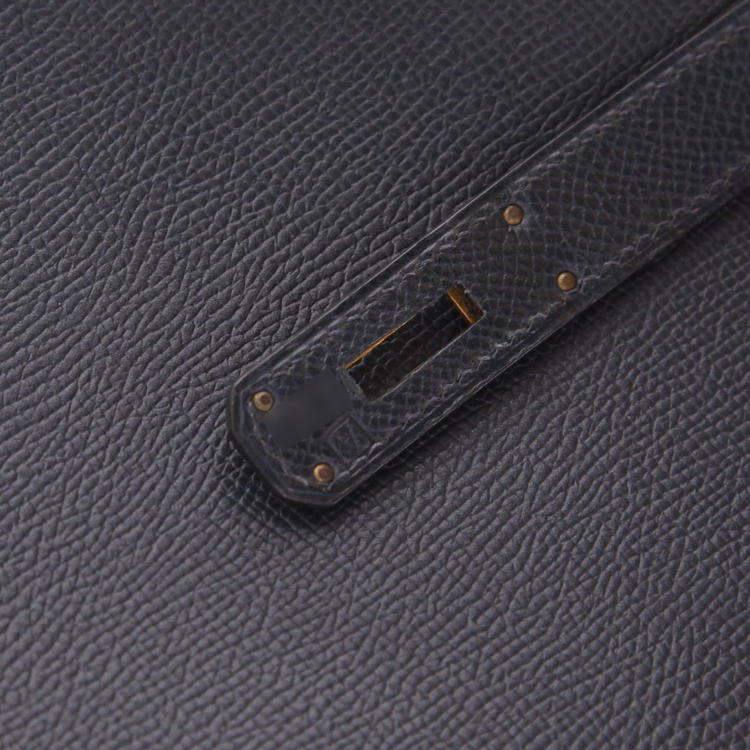 Borsa Hermès  Kelly 32 cm in pelle Courchevel blu indaco - Detail D4