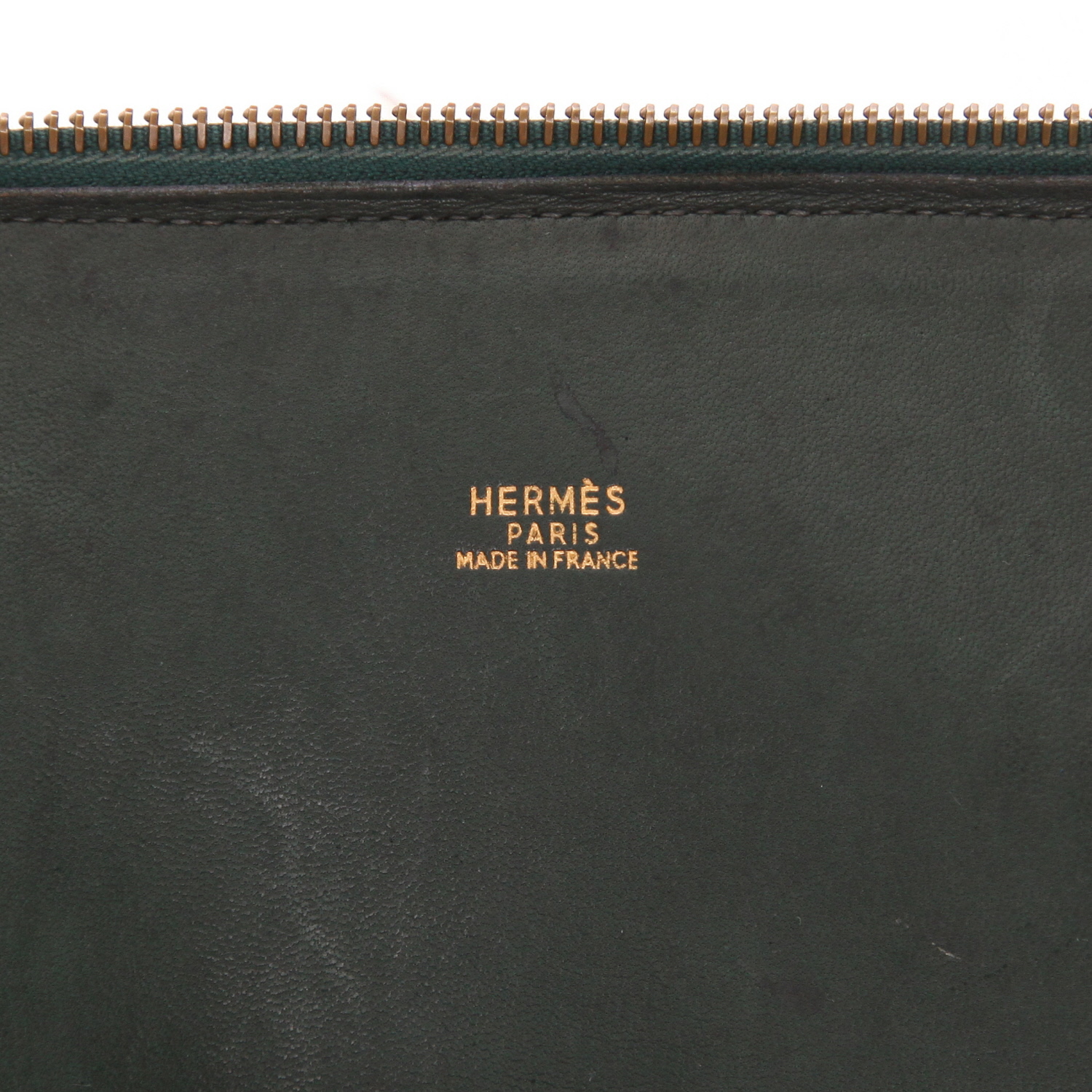 Bolso Hermès Bolide de 35 cm, de piel «box» en Vert Anglais - Detail D2