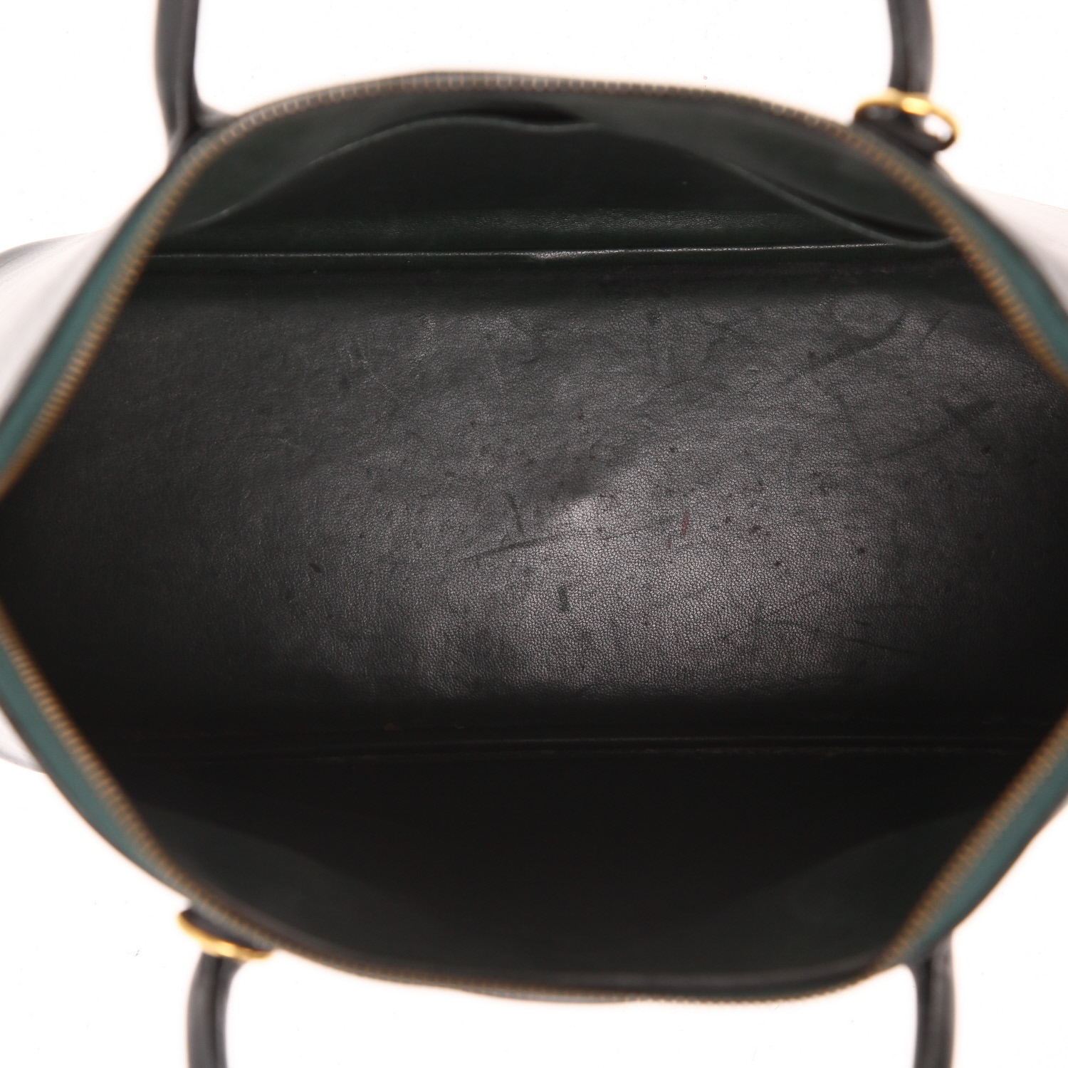 Bolso Hermès Bolide de 35 cm, de piel «box» en Vert Anglais - Detail D3