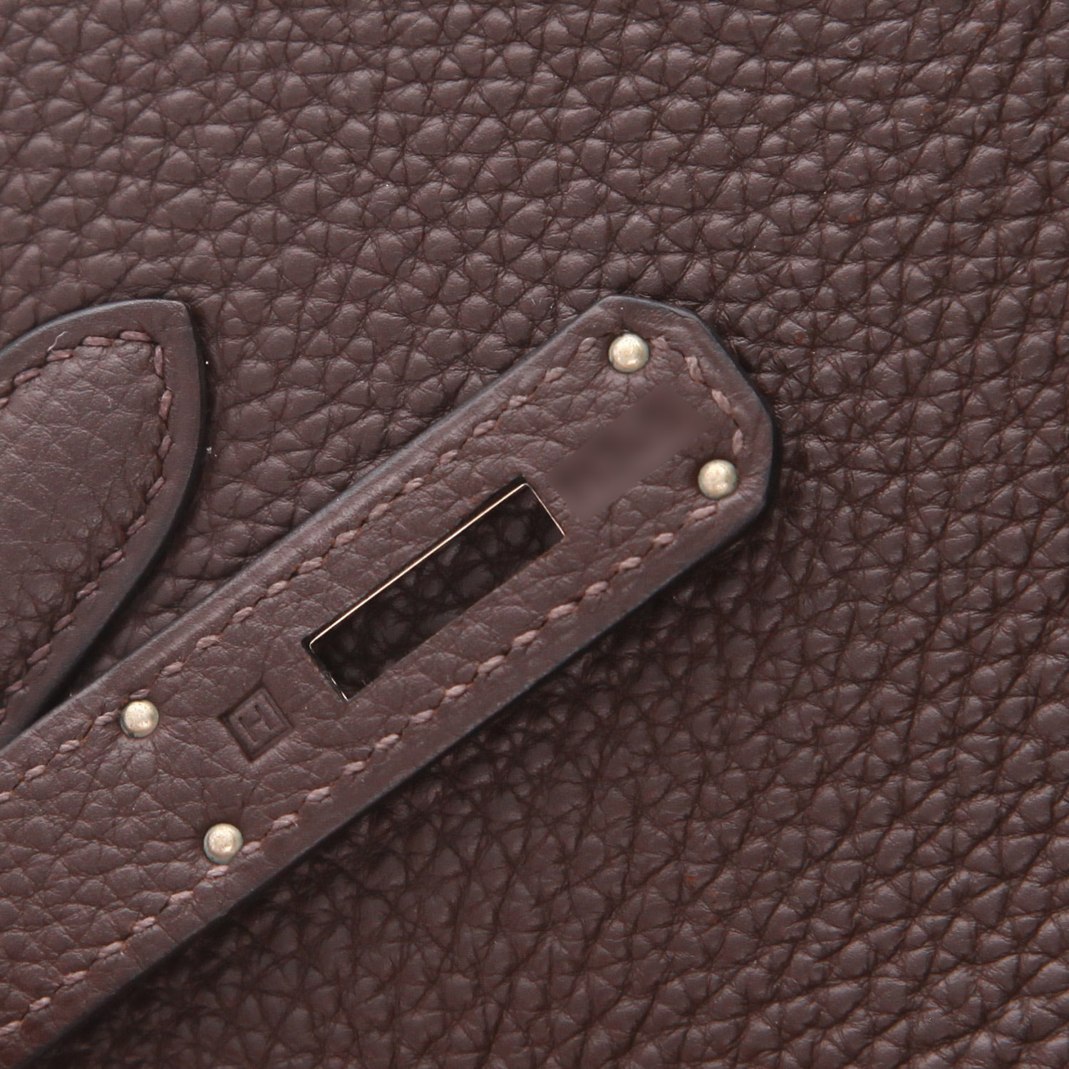 Borsa Hermès  Birkin 35 cm in pelle togo marrone - Detail D4