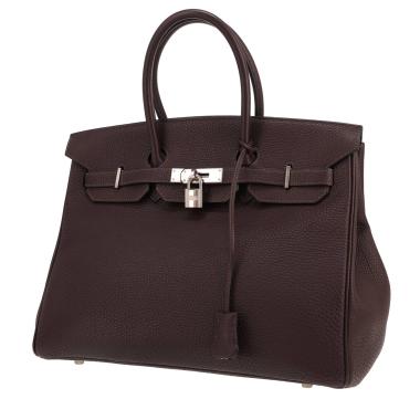 Borsa Hermès  Birkin 35 cm in pelle togo marrone