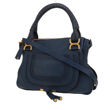 Bolso de mano Chloé  Marcie en cuero granulado azul