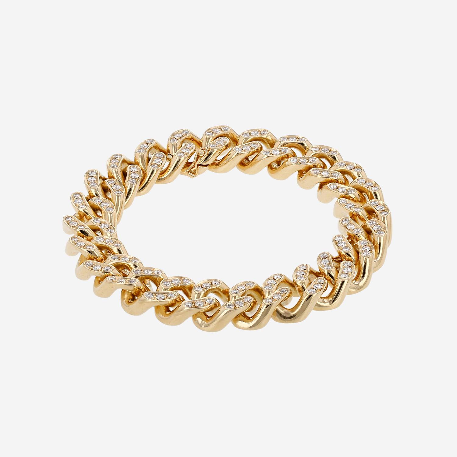 Bracelet Vintage en or jaune et diamants