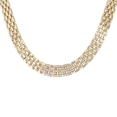 Collar articulado Cartier Maillon Panthère modelo grande de oro amarillo y diamantes