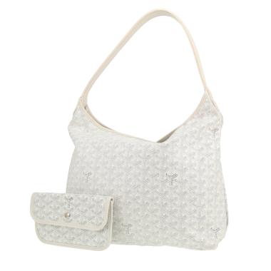 Goyard  Hobo Bohème handbag  in white Goyard canvas  and white leather