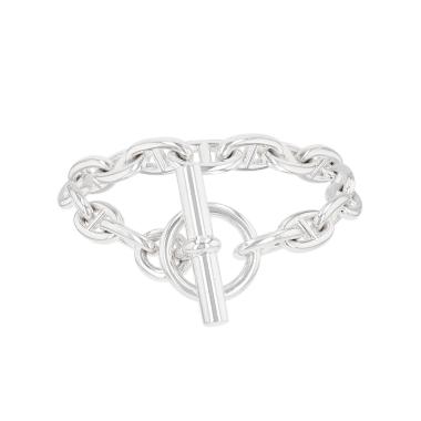 Brazalete Hermès Chaîne d'Ancre modelo pequeño de plata