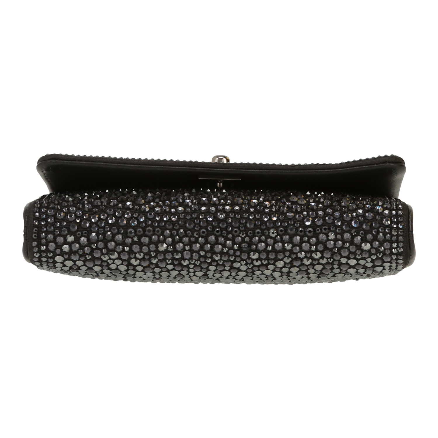 Bolso bandolera Chanel   en lona negra - Detail D1