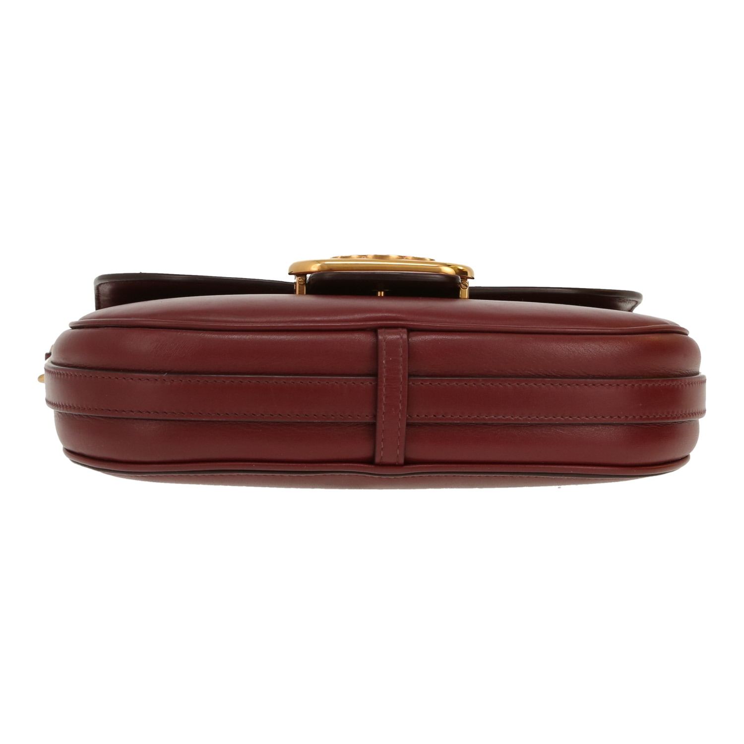 Celine  Maillon Triomphe shoulder bag  in burgundy leather - Detail D1